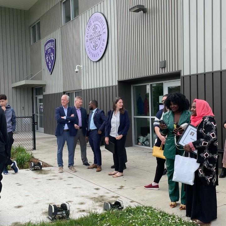 Nadia Nadim with families